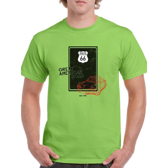 Route 66 Great American Road T-Shirt Men -Image by Shutterstock, Male Small