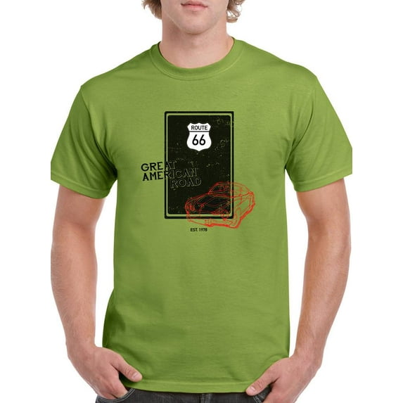 Route 66 Great American Road T-Shirt Men -Image by Shutterstock, Male Small
