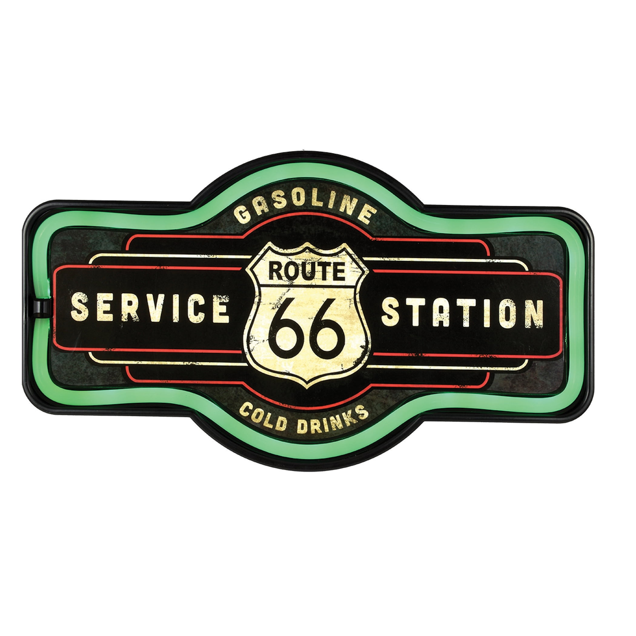 Vintage Route 66 LED Neon-Style Service Station Sign