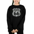 thumbnail image 1 of Route 66 - Life Is A Highway - Girl's Word Art Crewneck Sweatshirt, 1 of 3