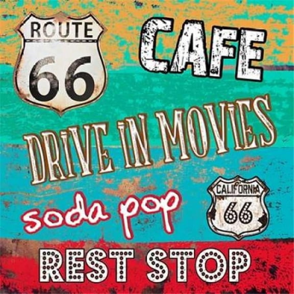 Route 66 Luxuries Poster Print by Sheldon Lewis