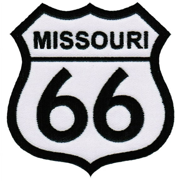 Route 66 Missouri Road Sign Embroidered Iron-On Patch