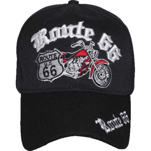 Route 66 Motor Cycle Hat Cap Adjustable Cap Baseball Hat FAST USA SHIPPING