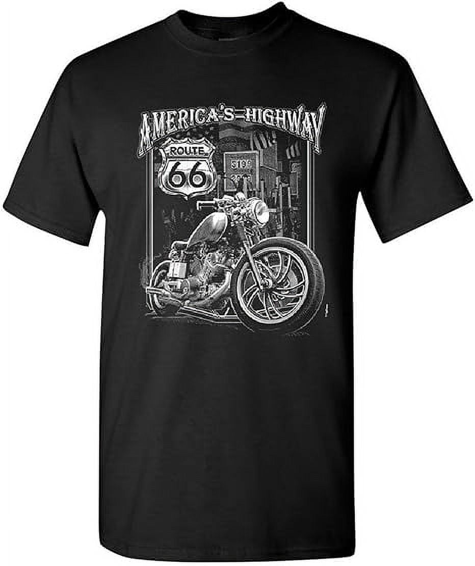 T-shirt Hanes 100% Cotone Route 66 'America's Highway 1926' &ndash; Taglie S Fino A 6XL