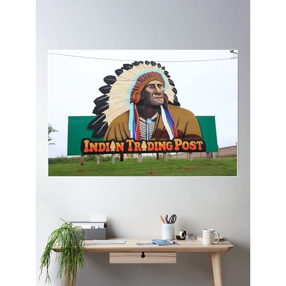 Route 66 - Oklahoma Trading Post Poster Wall Art, Modern Wall Decor For Living Room Bedroom, 16x24 UNFRAMED