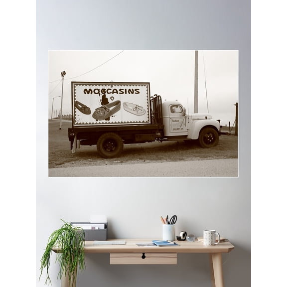 Route 66 - Oklahoma Trading Post Truck Poster Wall Art, Modern Wall Decor For Living Room Bedroom, 12x18 UNFRAMED