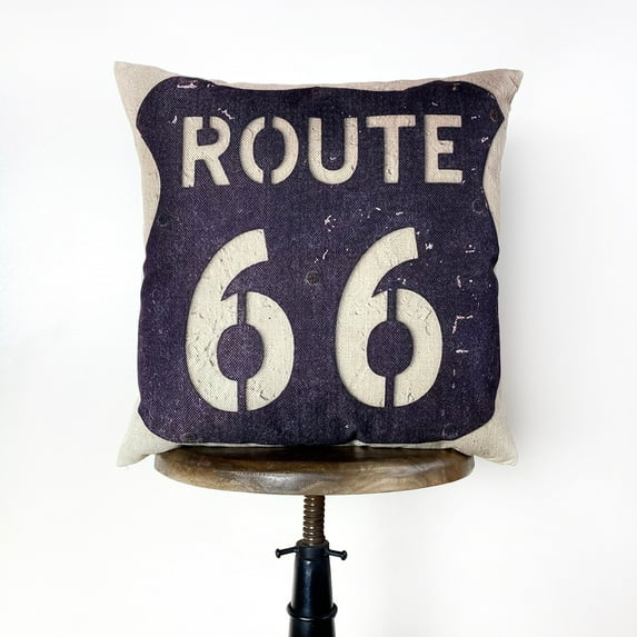 Route 66 Pillow Cover | Living Room Decor | Throw Pillow | Home Decor | Dad Gift | Classic Vintage | Gift Ideas | Pillow | Hot Rod