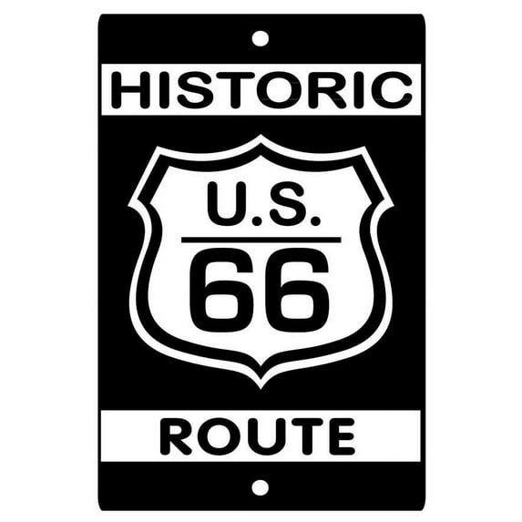 Route 66 Rectangular Metal Sign
