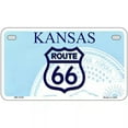 thumbnail image 1 of Route 66 Shield Kansas Novelty Metal License Plate 7" x 4" Motorcycle, 1 of 1