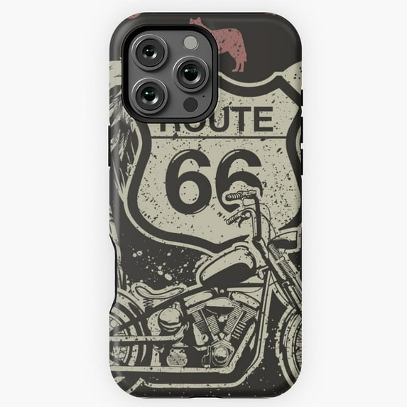 Route 66 Vintage Harley Biker Art X285 Phone Case Compatible with iPhone 17 16 15 14 13 12 11 Pro Max – Premium Protection