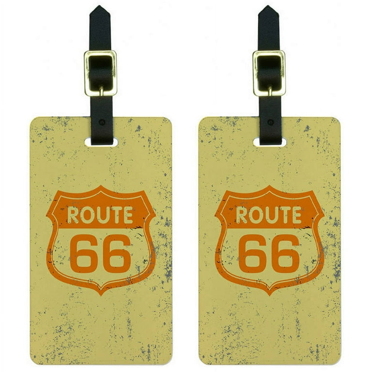 Route 66 Vintage Luggage Tags Suitcase Carry On ID Set of 2 Walmart