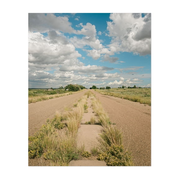 Route 66 in New Mexico 02 - New Mexico Photography Rural Landscape Scenic Nature Desert Vintage Travel Poster Unframed Wall Art Print 36 x 48 inches