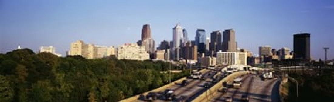 Route 76 Skyline Philadelphia PA USA Canvas Art - Panoramic Images (18 x 6)
