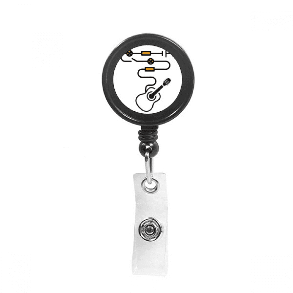 Route Light  Instrument Guitar Retractable Keychain Badge Holder ID Badge
