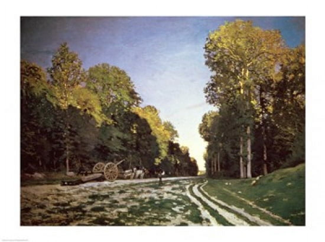 Route de Chailly Fontainebleau 1864 Canvas Art - Claude Monet (24 x 18)