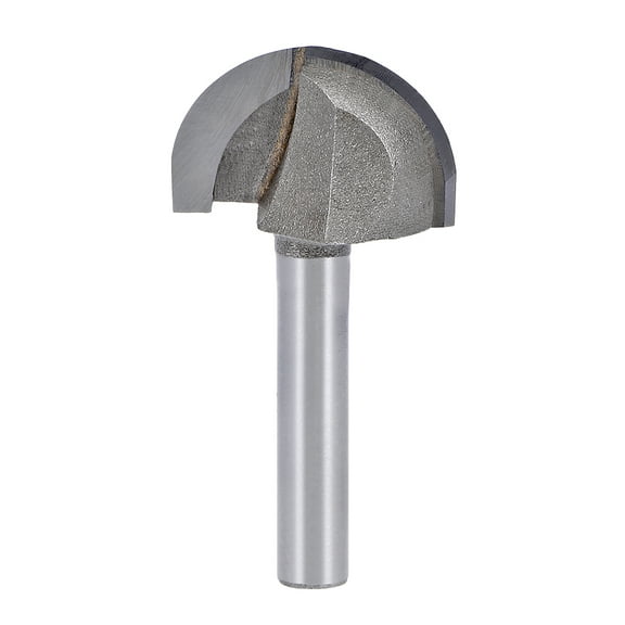 Router Bit 1/4" Shank 1 inch Cutting Dia. Core Box 2 Flutes High-carbon Steel Tip