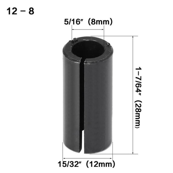 Router Bit Adapter Collet Holder Case 6 6.35 8 10 12 12.7Mm Cnc-Milling Cutter Precision Chuck End Mill Machine Tool Holder 12Mm To 8Mm Fangkenuo