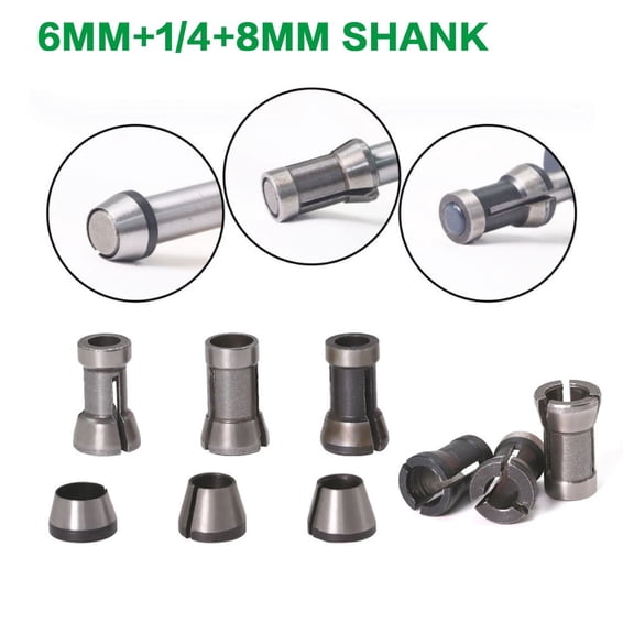 Router Bit Collet Collet Chuck 6/ 6.35/ 8Mm Shank Carbon Steel Machine Engraving Ab-8 Fangkenuo