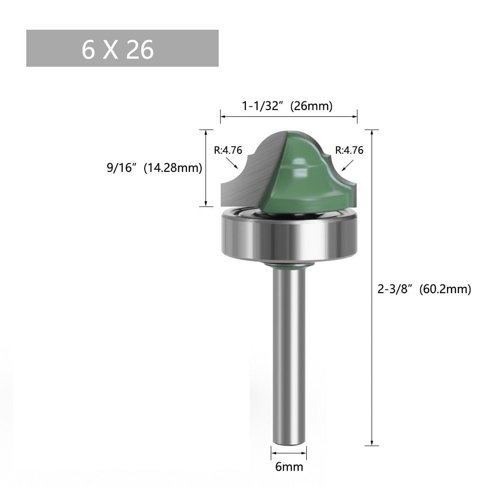 Router Bit for Crafting Exquisite Wooden Edges Features a 6mm Shank ...