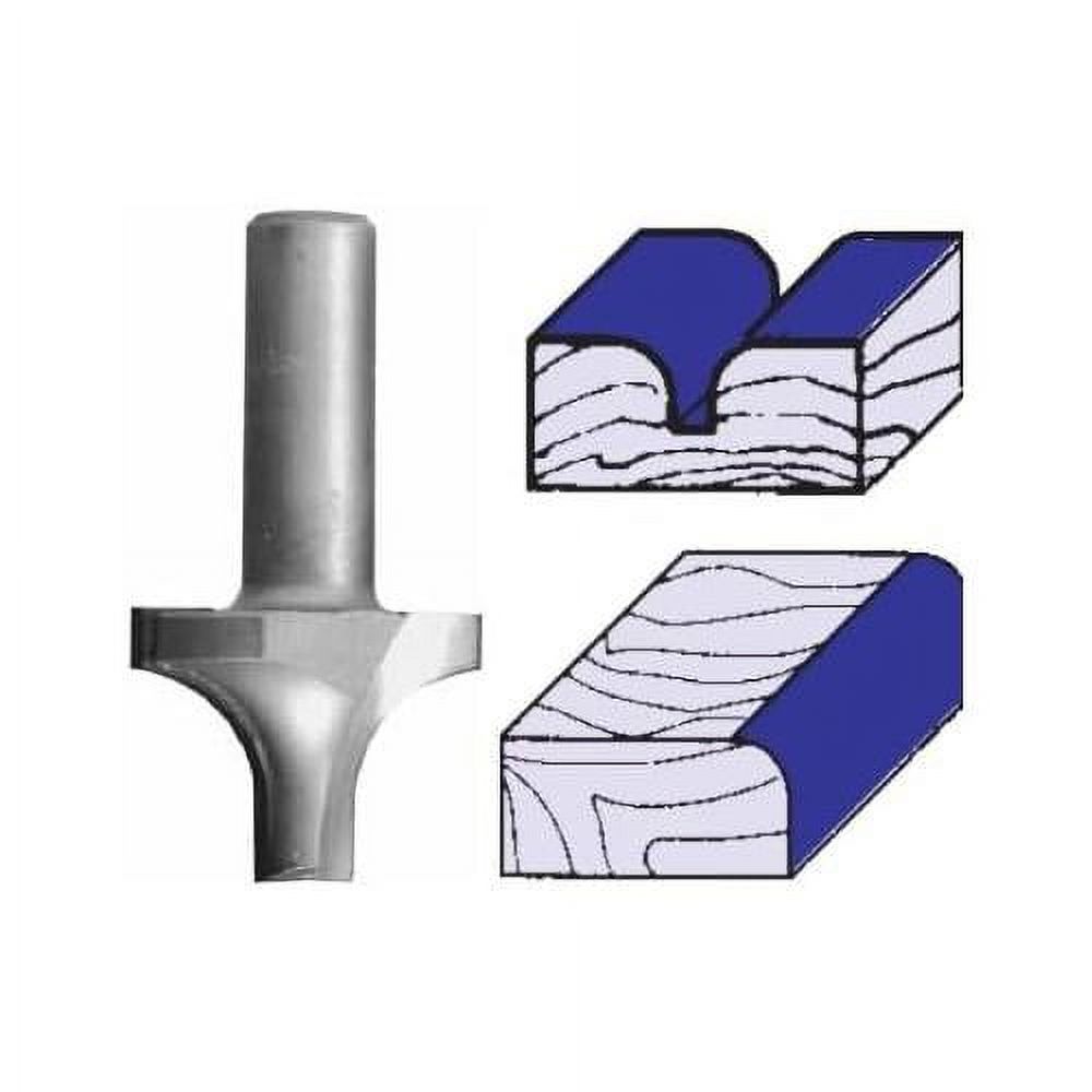 Router Bits 2056 Plunge Round Over Bit With Plunge Point 1/4Inch , 3/4