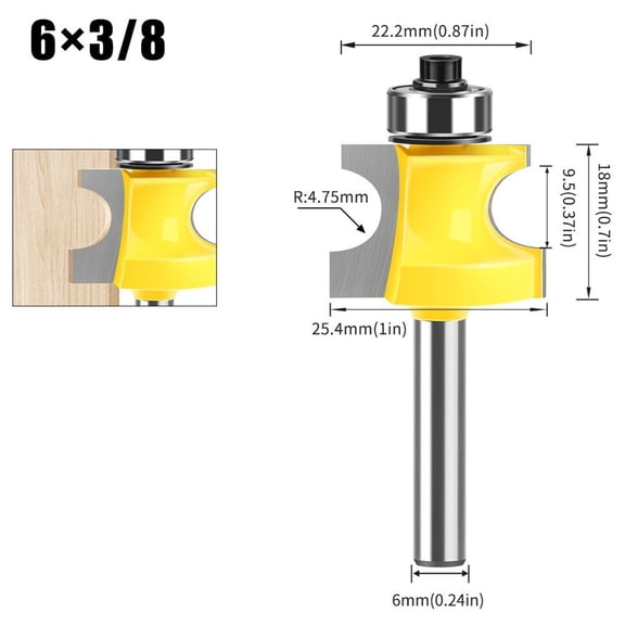Router Bits that Enhance Edges of Shelves and Tabletops Easily 14 Inch
