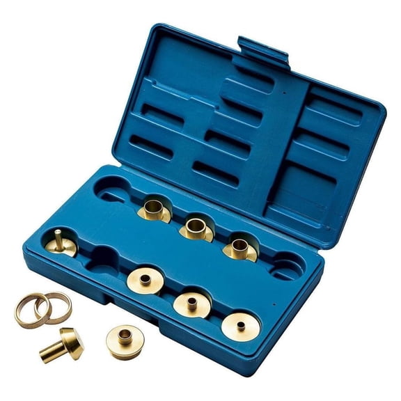 Router Bushing Kit (11 Pieces) - Bush Router Works w/Template, Pattern, or Jig - Router Template Fits Any Base w/a 1-1/4" Diameter Center Hole - Set Includes Storage Case