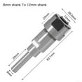 thumbnail image 1 of Router Collet Extension Rod Router Bit Adapter Extender For 1/4\" 8mm 12mm Shank, 1 of 5