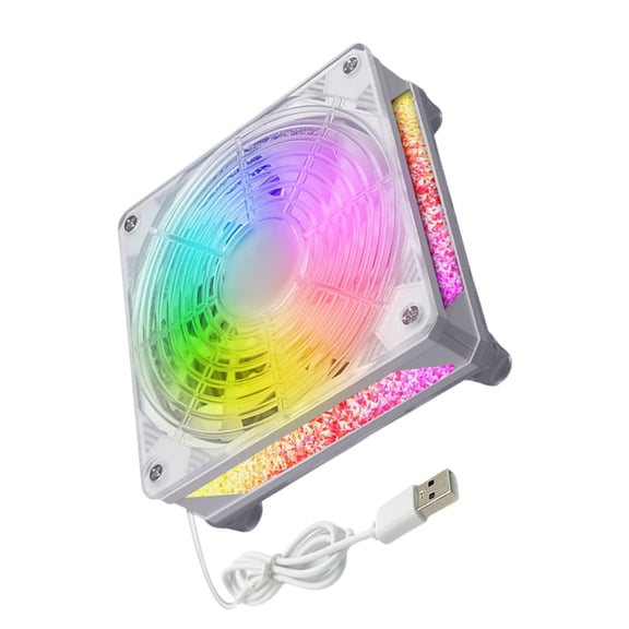 Router Cooling Fan Coolers HDTV Box Wireless Quiet 120mm Cabinet Cooling Fan with LED Light 12CM Protective Net