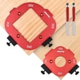 thumbnail image 1 of Router Corner Radius Template with 2 Trim Bit Aluminum Alloy Radius Jig Router Templates for Woodworking Router Corner Jig R10/R15/R20/R25/R30/R35/R40/R50 Use with Router Table, 1 of 5