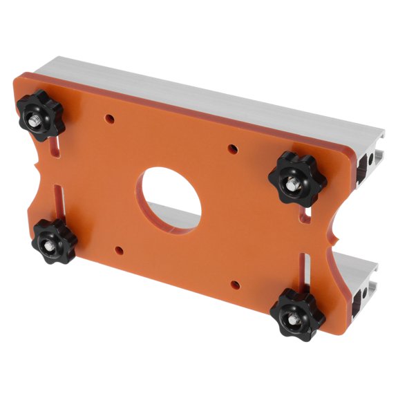 Router Insert Plate with Aluminum Base for Woodworking Precise Slotting and Wear Resistance Orange