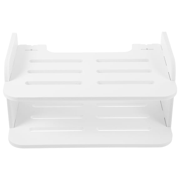 TEHAUX Tehaux White Floating Shelf for Router and DVD Player Storage Wall Mounting