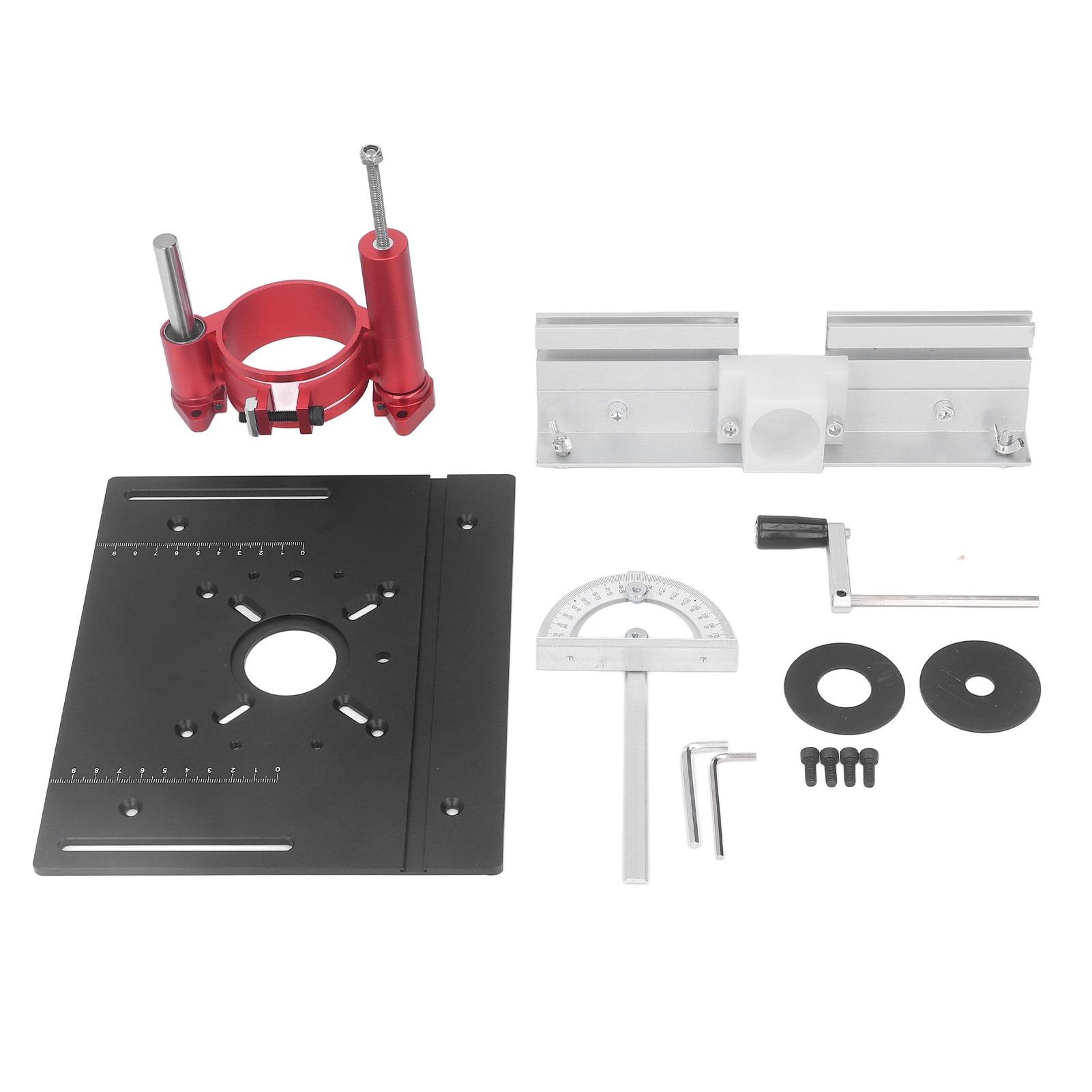 Router Lift Aluminum Alloy Stainless Steel Woodworking Bench Router Plate System Lifting Table