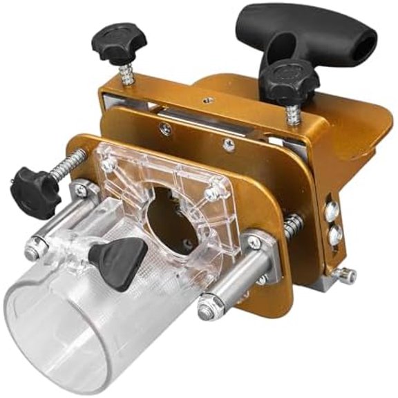 Router Mortising Jig 2 in 1, Stainless Steel, Woodworking Slotting Machine with Fastening Bracket, 0-20mm Stroke, Includes Drill Bits and Wrench$$Tools & Hardware Other