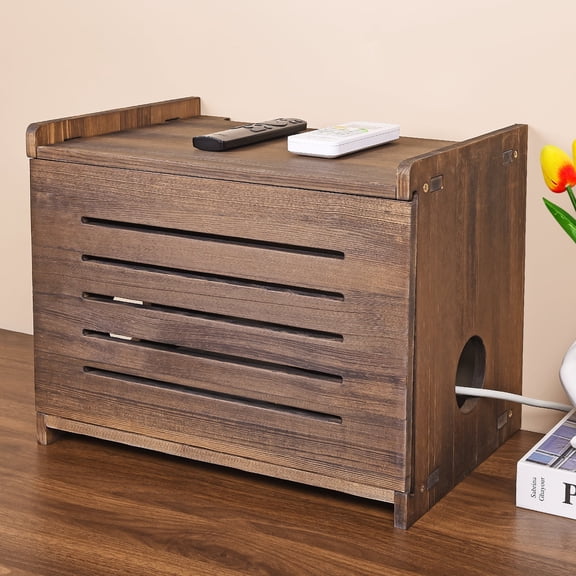 Router Shelf Projector Shelf Projector Stand Router Storage Box Modem Cable Router Cover Organized Power Strip Cable Management Hider Rack by Solid Wood Need Assembly