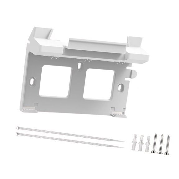 Router Storage Wall Mount Bracket with Cable Management for Router and Power Supply, ABS Holder for Tidy Wall Storage