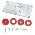 Router Table Insert Plate Woodworking Aluminum Router Plate with 4