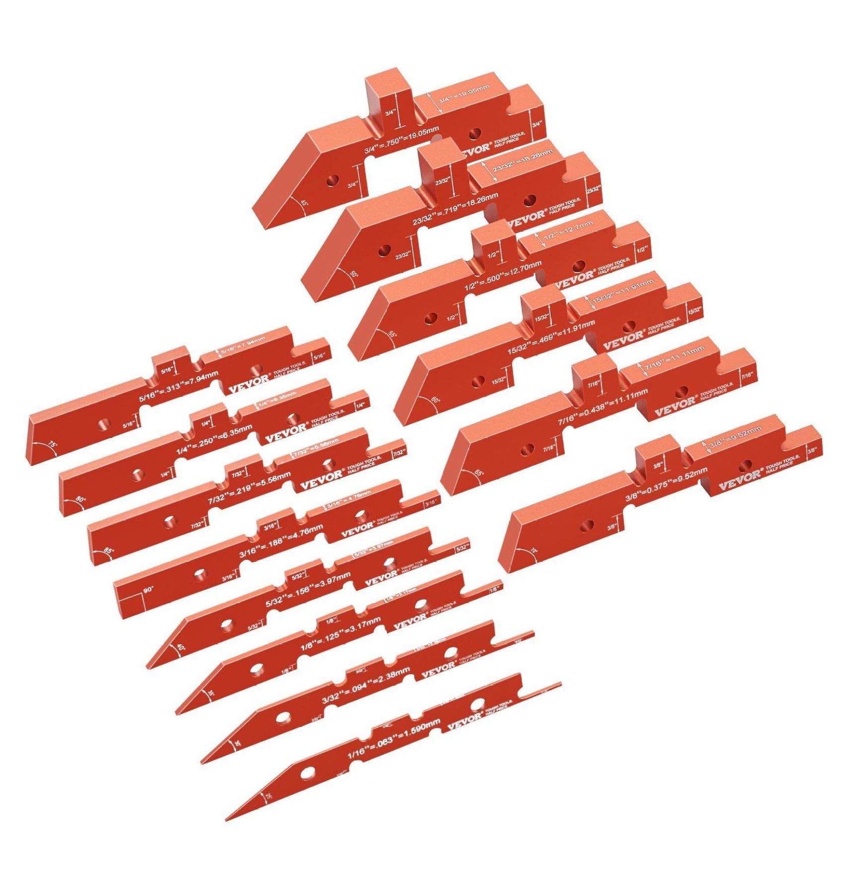 Router Table Setup Bars, 14 pcs, Precision Aluminum Setup Blocks Height ...