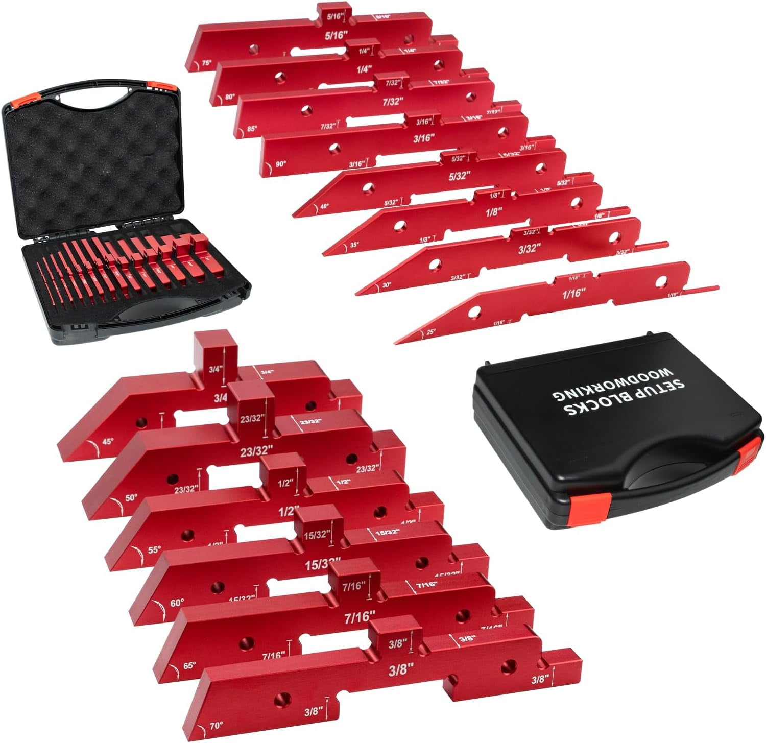 Router Table Setup Bars, 14pcs Aluminum Precision Setup Blocks Height ...