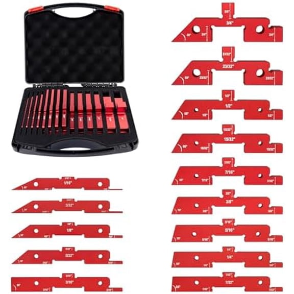 Router Table Setup Blocks Woodworking,14pcs Aluminum Precision Setup Bars Height Gauge Kit for Router Table Saw Accessories with Storage Case.$$Tools & Hardware Other