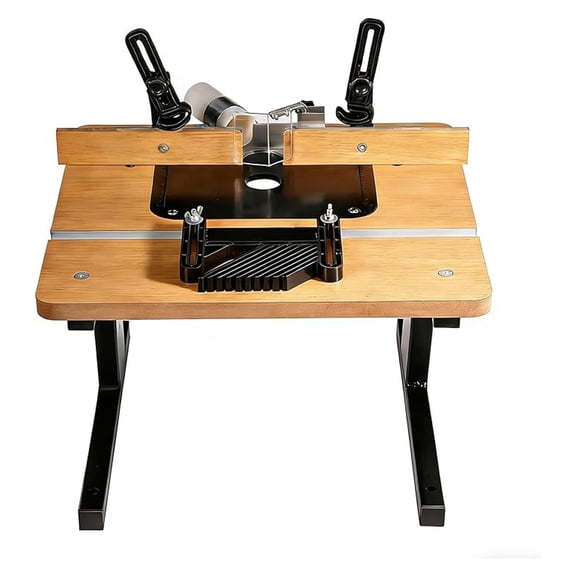 Router Table with Stand & Adjustable Fence MDF Top Benchtop Woodworking Table Precision Routing for Trimming, Grooving & Carving 440lbs Capacity Dust Port & Board Included
