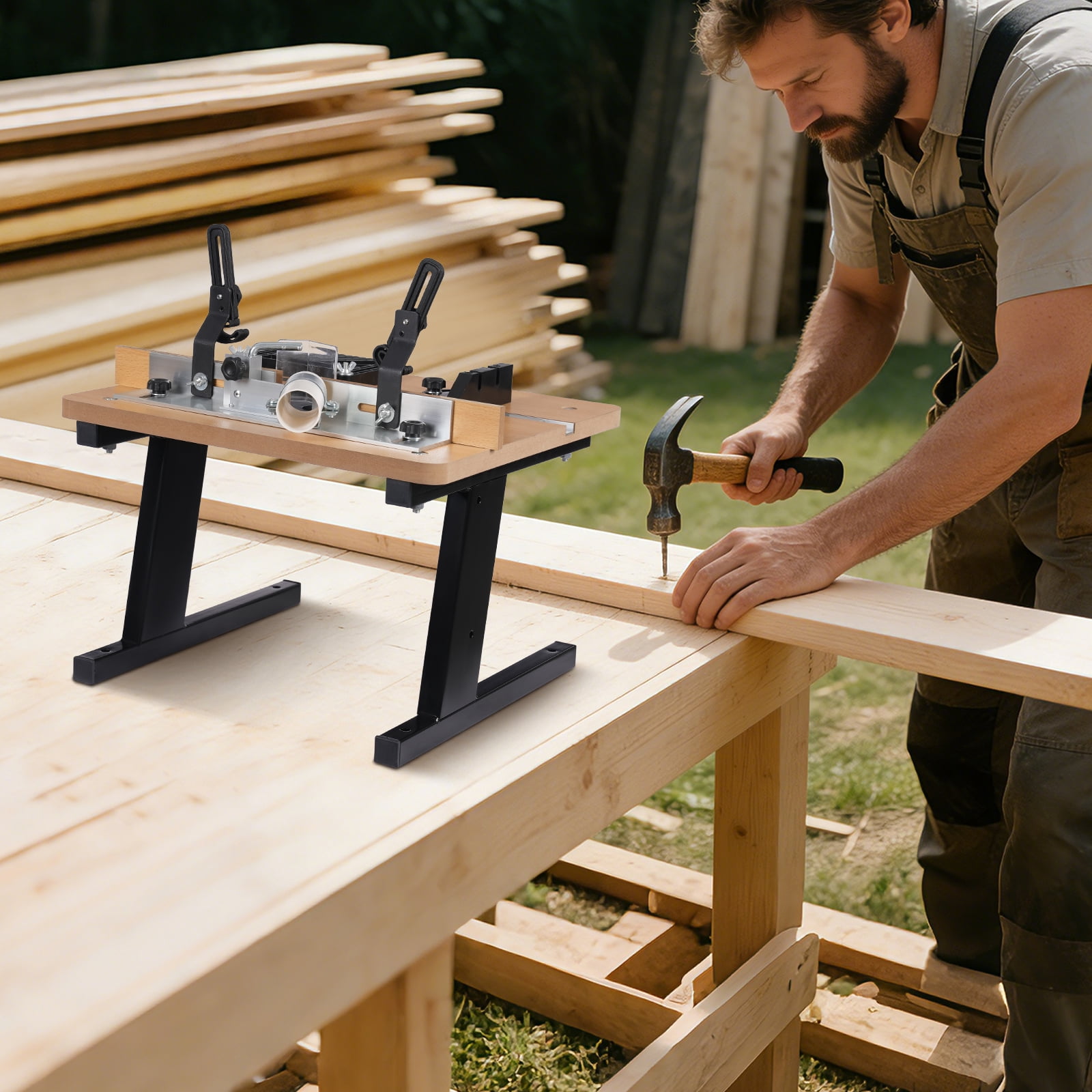 Router Table, Woodworking Router Table 200kg/440.92lbs