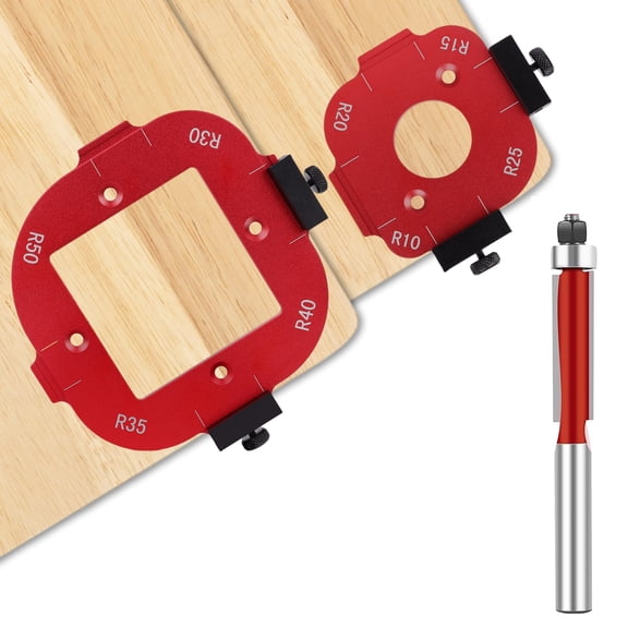 Router Templates and Jigs for Woodworking,Guides and Edge Guide for Precision Routing,Router Tool,Corner Radius Templates for Routers R10/R15/R20/R25/R30/R35/R40/R50