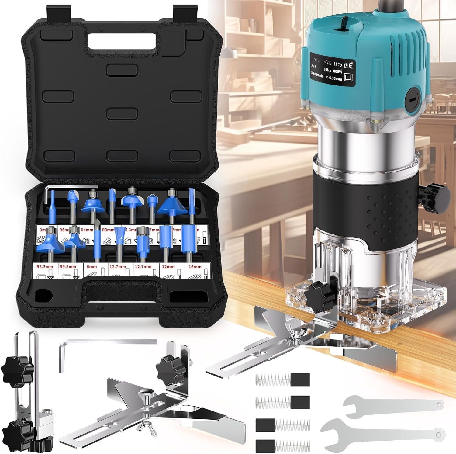 Router Tool, 110V 800W Compact Palm Router Tool for Woodworking ...