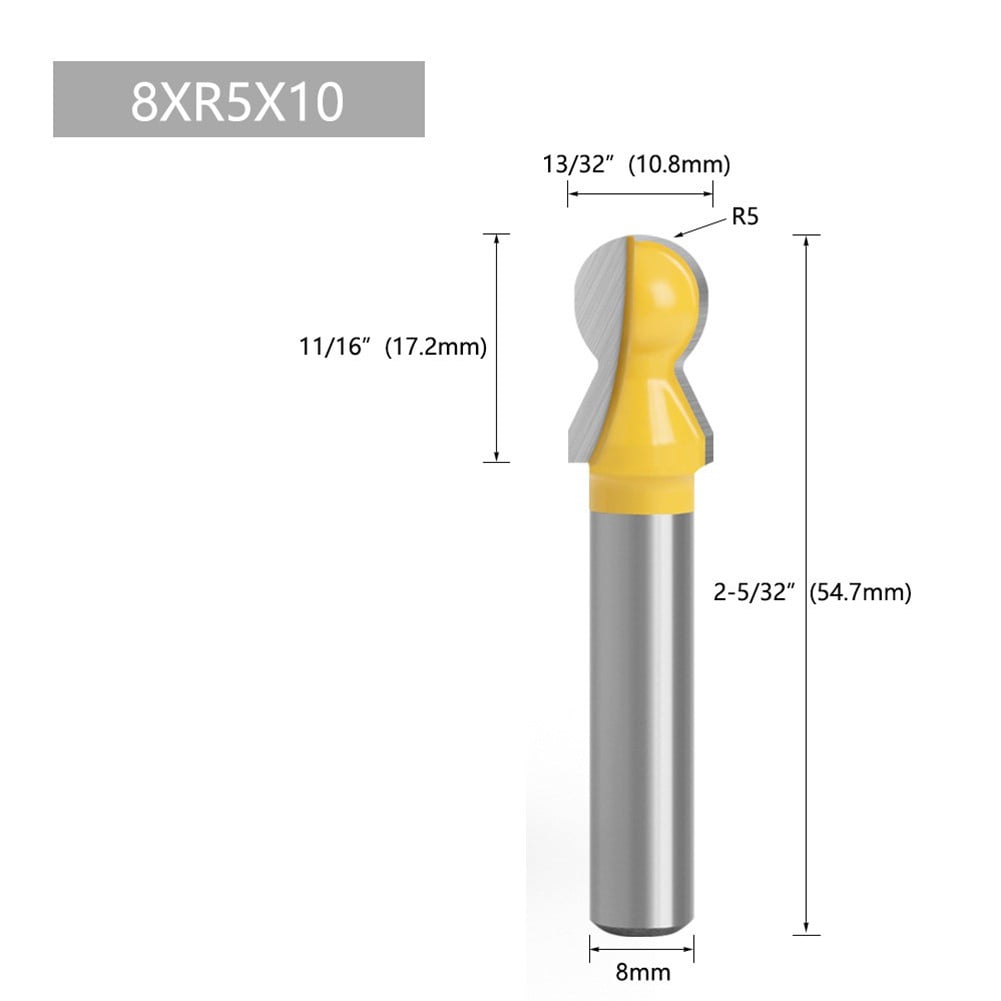 Router bits Horizontal Crown Molding Bits 8mm 1/4 Inch Shank