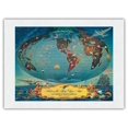 thumbnail image 1 of Routes of the Flying Clipper Ships - Pan American World Airways (PAA) - Vintage Airline Travel Poster by L. Helguera c.1945 - Japanese Unryu Rice Paper Art Print 24 x 32 in, 1 of 4
