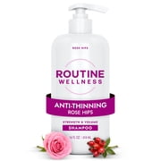 Routine Wellness Anti-Thinning Volumizing Shampoo for Thinning Hair & Hair Loss - Grow Your Confidence with Biotin & DHT Blockers - 14 oz Rose Hips