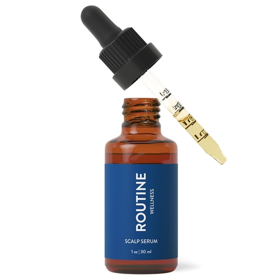 Routine Wellness Scalp Serum for Thinning Hair  Promotes Visibly-Thicker, Fuller-Looking Hair  Lightweight, Science-Backed with Red Clover & Peptides - 30ml
