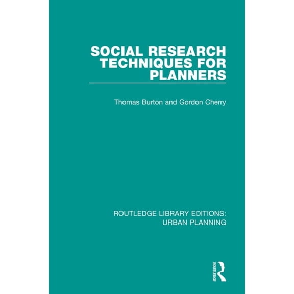 Routledge Library Editions: Urban Planni Social Research Techniques for Planners, (Paperback)