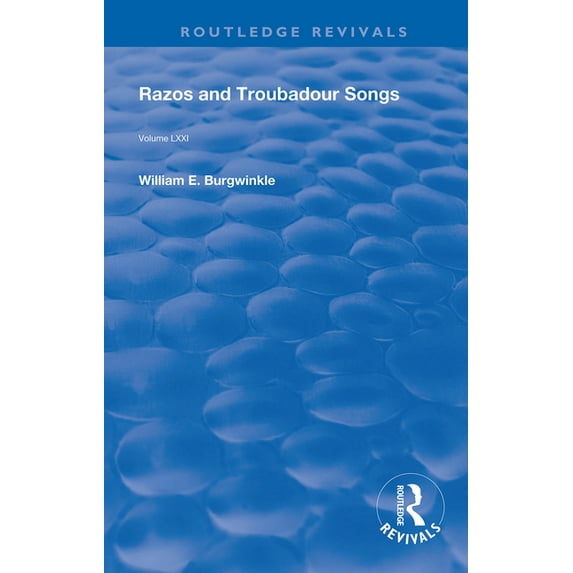 Routledge Revivals Razos and Troubadour Songs, (Paperback)