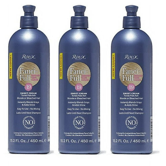 Roux Fanci-Full Rinse, 19 Sweet Cream, 15.2 Fluid Ounce (3 Pack)